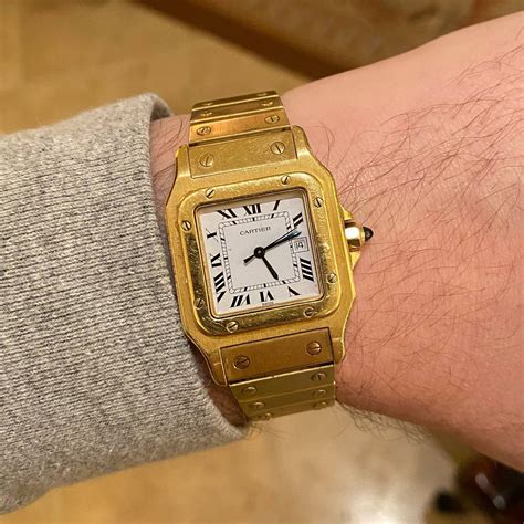 cartier santos.gold|cartier santos full gold.